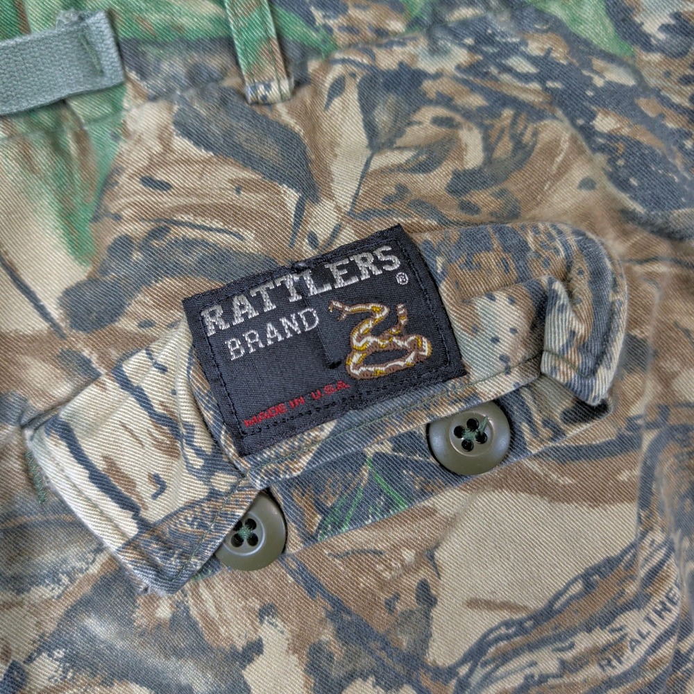 Rattlers Brand Size L Mens Realtree Camo Cargo Pants Made in USA Cotton Hunting - Picture 6 of 10